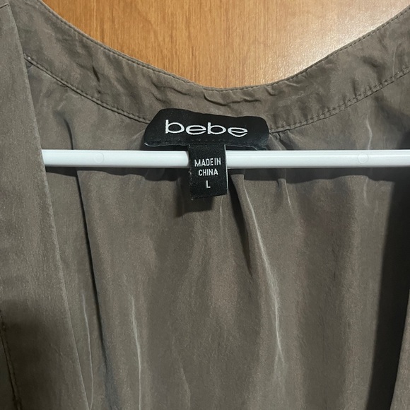 bebe shitake Silk Tank Top—Size Large - Picture 2 of 5